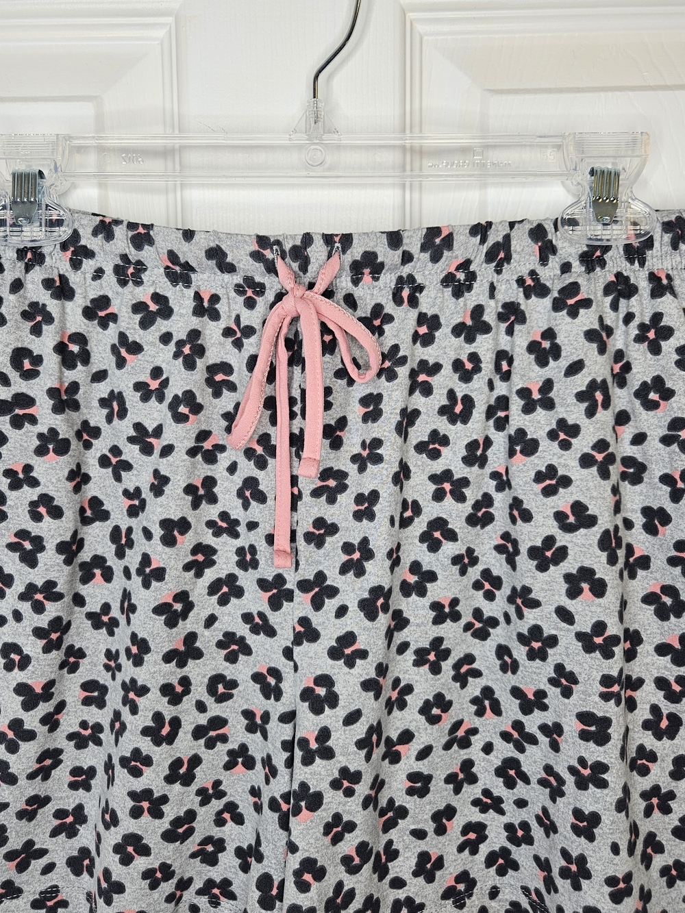 kate spade Gray Floral Print Shorts Pajama Set Pink Accents Summer Pajamas XL - Picture 12 of 16